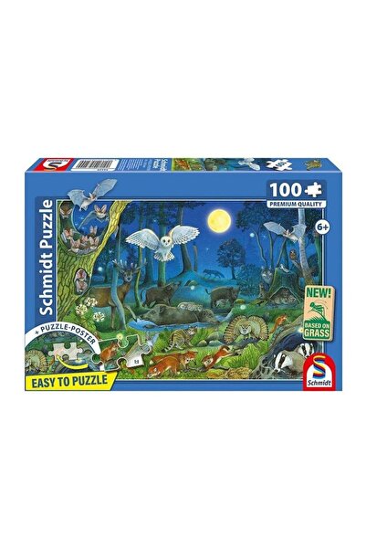 Schmidt Puzzle Schmidt: Vizita animalelor noaptea, 100 piese
