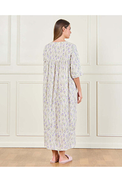 REDTAG Women White All Over Printed Nightgown