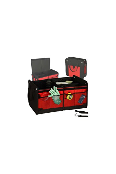 Three top online Geantă organizator portbagaj auto - neagră/roșie (58x37x32 cm)