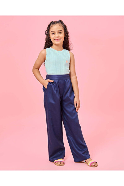 REDTAG Girls Navy Casual Trouser