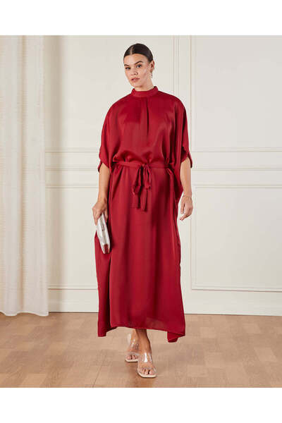 REDTAG فستان قفطان نسائي بحزام أحمر