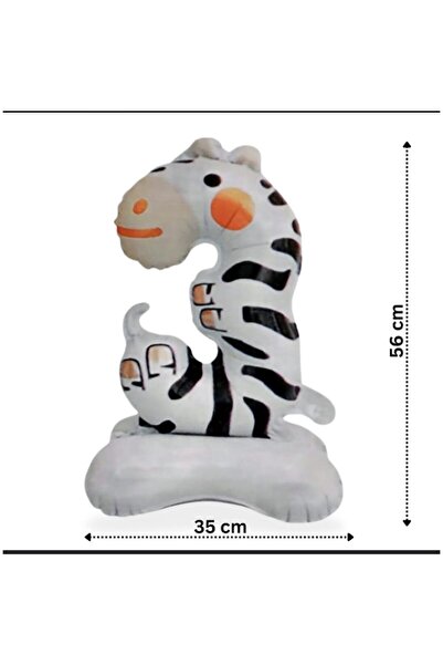 ERMA Smart Foil Number Balloon with Animal Prints, Number 3, 56x35 cm