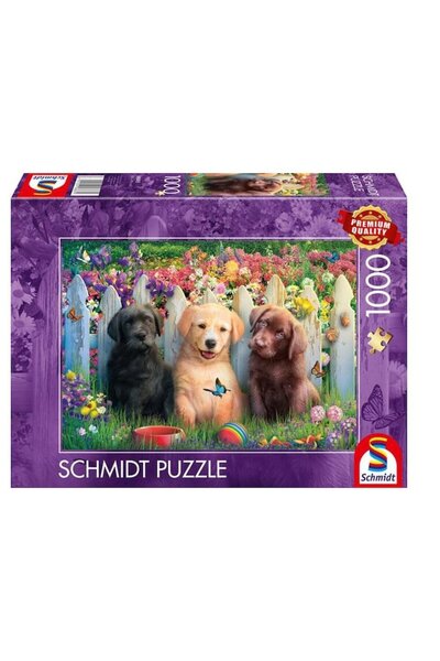 Schmidt Puzzle Schmidt: Scena cu catelusi dragalasi, 1000 piese