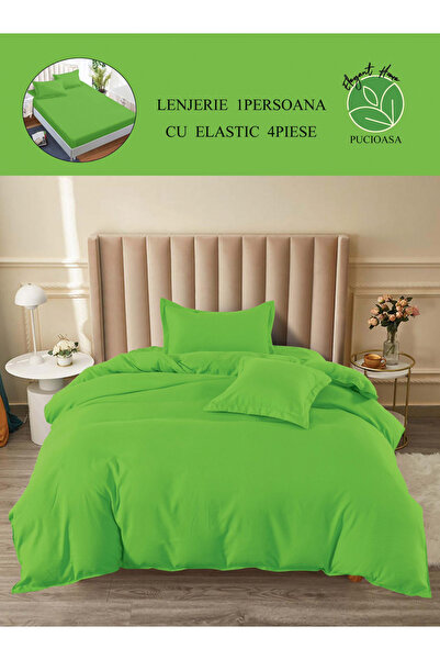 FIONNA.RO Finet Bed Linen With Elastic 1 Person UNI - Avocado