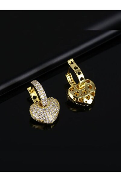 OEM "Shining Heart" Earrings – 18K Gold Plated with Cubic Zirconium Crystals