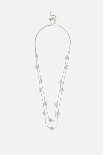 AKSWSUAR Zincir boncuk kolye