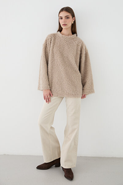 JASTE Women's Mink Oversized Plush Sweater