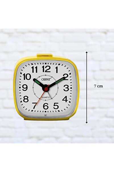 Orpat Beep Alarm Clock – Yellow – Small (7.18 x 3.3 x 6.8 cm) – Analog – Battery Operated