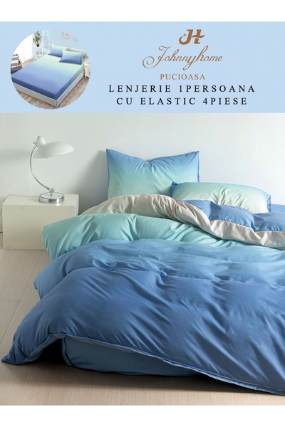 FIONNA.RO Finet Bed Linen With Elastic 1 Person - Gradient Blue