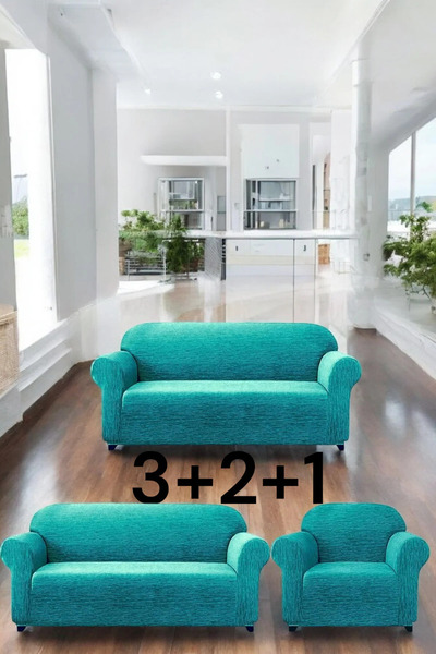 EJMEL EJMEL3+2+1 Husă pentru scaun elastic cu model jacquard Husă pentru cana...