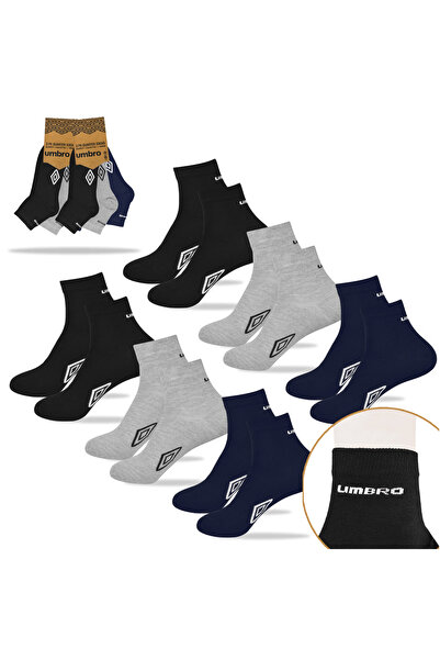 UMBRO Men's Quarter Cotton Socks, Umbro, Logo, Multicolor, set of 6 pairs