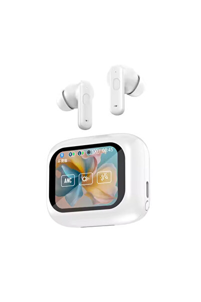 Hassting Gadgets Wireless Headphones with LCD Screen ANC LY30 - White