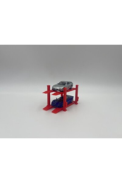 FMK HOBBY 1:64 Model Arabalar ile Uyumlu 4 Ayaklı Lift Tamirhane Diorama