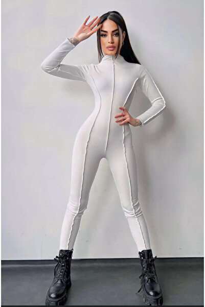 Pretty white winter bodysuit