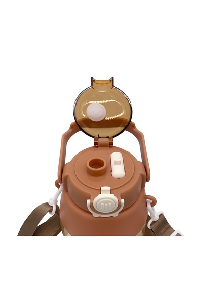 zola Water bottle with straw for children, locking system with lid, 1000 ml