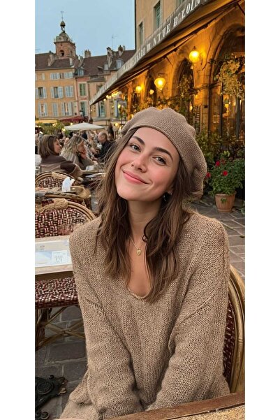 LAGRANZE Classic French Style Knit Beanie Premium Hat Camel