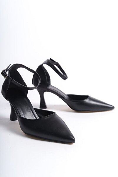 Gökhan Talay Elsa Black Leather Medium Heel (6 cm) Classic Heeled Shoes