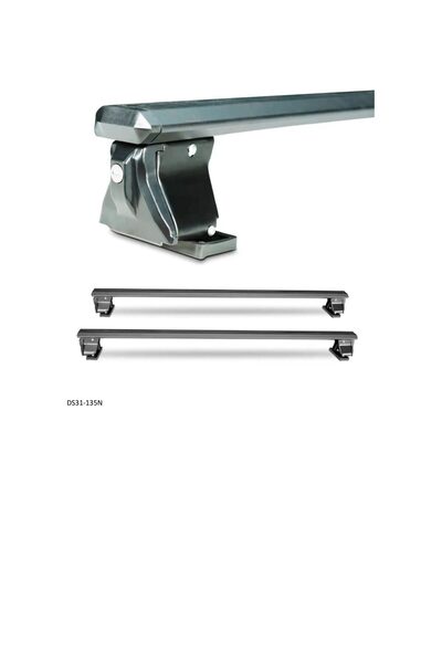 Trendy's Set bare transversale din aluminiu, argintiu, 135 cm, DS31-135N