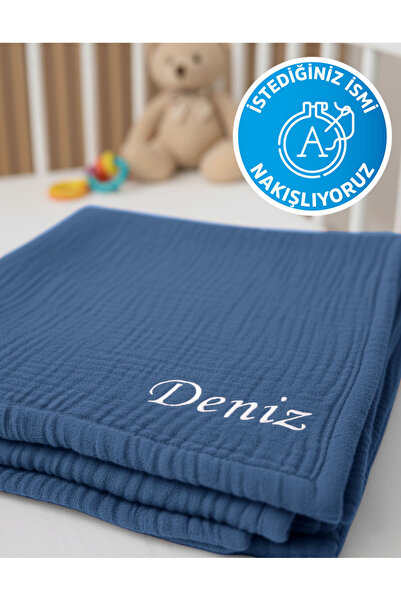 destinyhometex (İstediğiniz ismi yazıyoruz) %100 Pamuk 4 Kat Muslin 100x120 C...