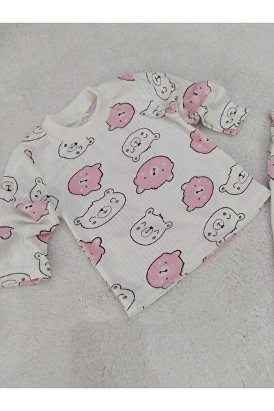 Store Reported Pink Cute Teddy Bear Baby Girl Pajama Set Newborn