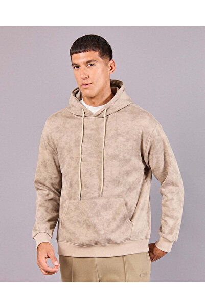 REDTAG Men Beige Printed Sweatshirt