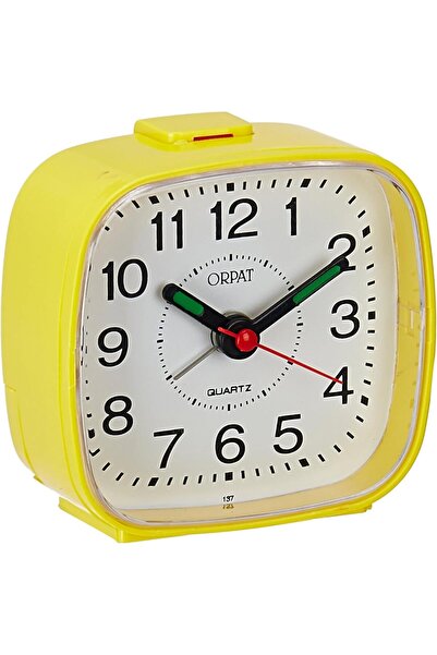Orpat Beep Alarm Clock – Yellow – Small (7.18 x 3.3 x 6.8 cm) – Analog – Battery Operated