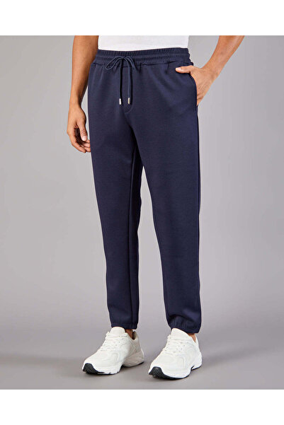 REDTAG Men Navy Modal Track Pants