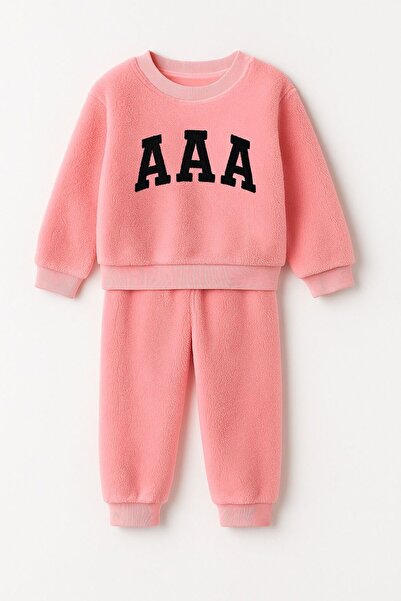 Oz Baby Embroidered Boys and Girls Unisex Feather Plush Fleece 2-Piece Set