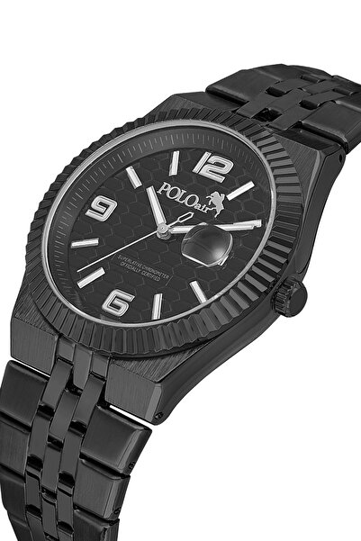 Polo Air Çift Klips Mercek Takvimli Erkek Kol Saati Siyah Renk PL-7030E1x