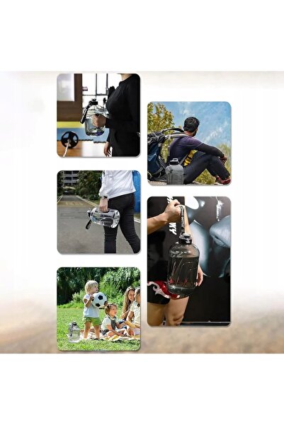 zola Water bottle 1.6 l, with handle and cord, 12.5 x 24 cm, gray