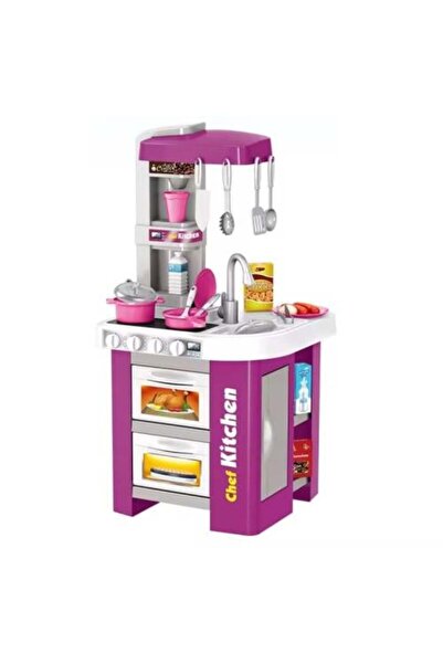 Generic Realistic Kids' Play Kitchen – Pink & Purple Design
