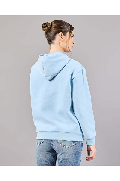 REDTAG Women Blue Printed Sweatshirt