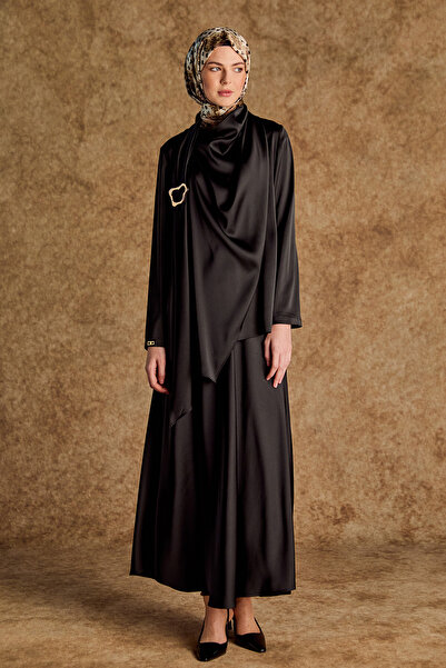 Setrms Tokalı Fular Detaylı Saten Bluz