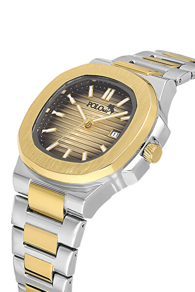 Polo Air Square Case with Calendar Matte Gold Silver Color Pl-7042E3X
