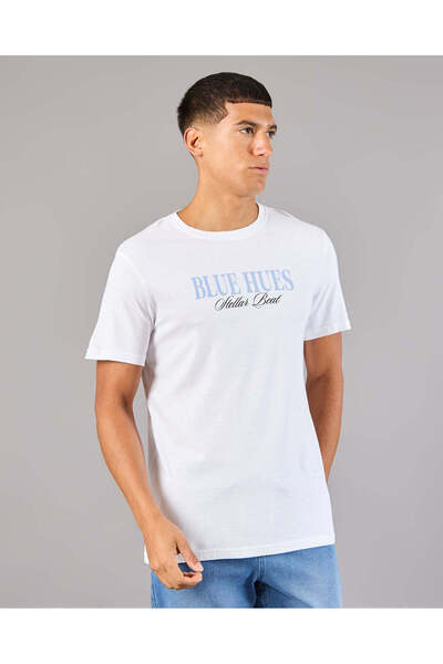 REDTAG Men White And Navy Shirt With T-Shirt Set (2 Piece)