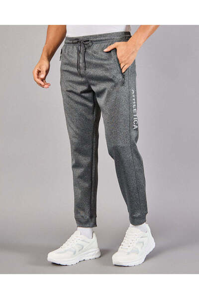 REDTAG Men Charcoal Printed Active Pants