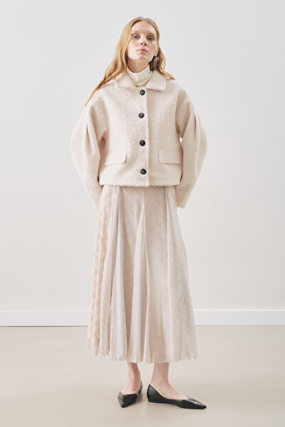 Manuka Boucle Short Coat Ecru