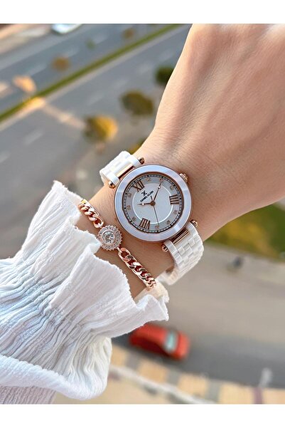 Daniel Klein Ceramic Cord Stone Dial 2 Years Warranty 3 Atm Women's Wristwatch+Bracelet Gift Sm3