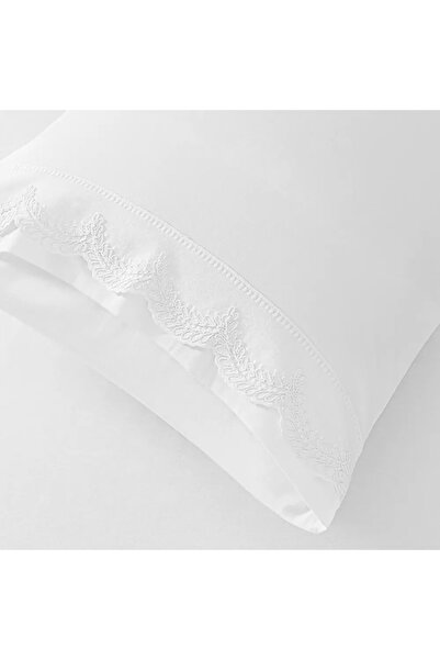 Penelope 100% Cotton 200 Tc Duvet Cover Set 200X220 cm White - Alba Series