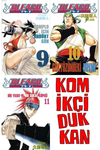 Gerekli Şeyler Yayıncılık Bleach 9-10-11 manga seti (3 kitap) ayraç hediyeli