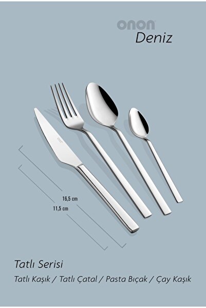 onon Sofrada Moda Deniz 4 'lü Tatlı Takımı 18/0