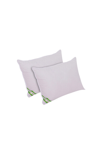 ALCAM set, 2 pillows 50x70 cm, quilted microfiber, washable, white