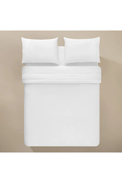 Penelope 100% Cotton 200 Tc Duvet Cover Set 260X240 cm White - Vera Series