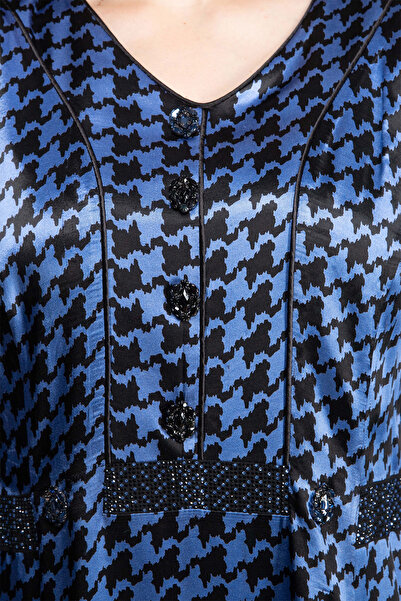 GUMANIZE Women's Plus Size Patterned Midi Dress