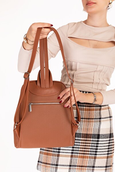 Gondol Women's Daily Stylish Backpack Ct.1026 Tan Flotter