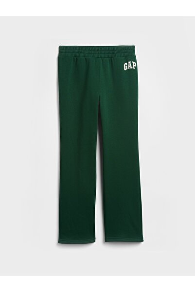 GAP Kız Çocuk Yeşil Relaxed Logo Bootcut Jogger Eşofman Altı