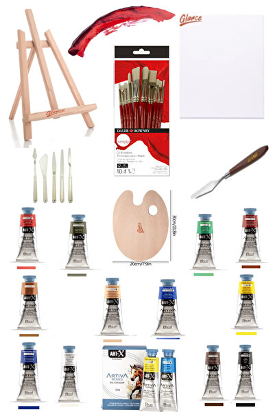 arttone Masaüstü Ortaboy Şövale ART-X Artıva Serıes Oıl Color 37 ML 12"li Set...