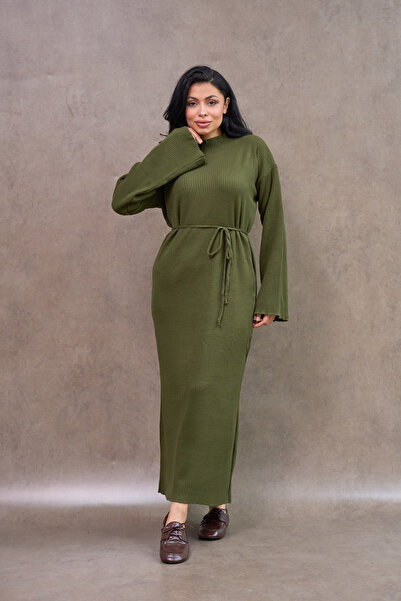 KÜÇÜĞÜM BUTİK Khaki Green Knitwear Dress