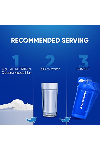 ALLNUTRİTİON Creatine Muscle Max - Creatine Monohydrate with Taurine, 250g, Lemon