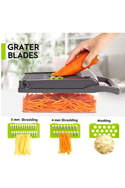 Trendoro 14 in 1 Multifunctional Chopper – Grater, Slicer, Vegetable and Fruit Cutter